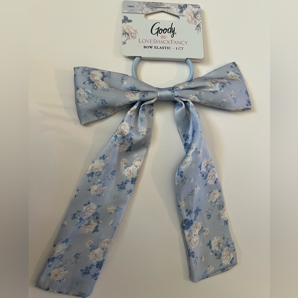 Goody x LoveShackFancy Blue Floral Bow Elastic - Picture 8 of 12